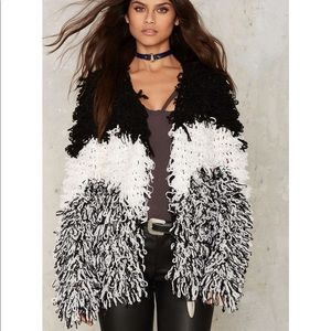 A10 looping you in shag cardigan